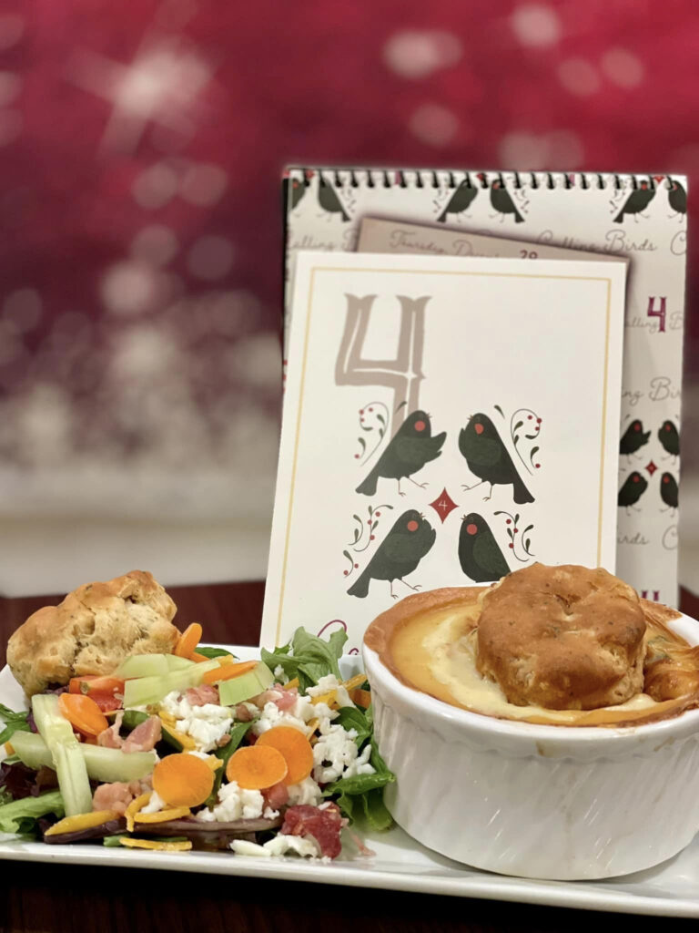 Day 4 of our 12 Days of Christmas with 4 Calling Birds! Gourmet Chicken Pot Pie